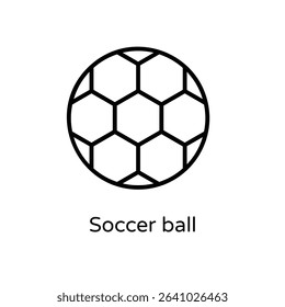 Soccer ball vector icon stock illustration