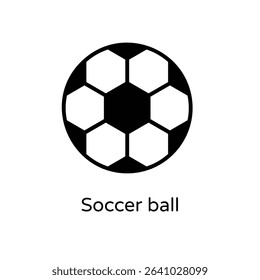 Soccer ball vector icon stock illustration