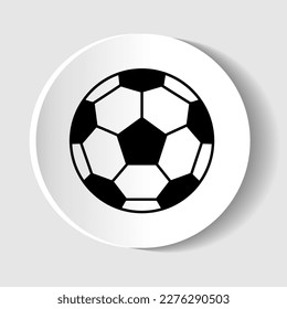 Soccer ball vector icon for web design and mobile phone applications.