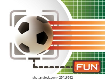 Balón de fútbol. Ilustración vectorial.