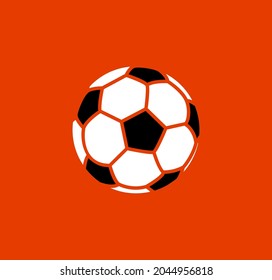 Icono de ilustración de vector de bola de fútbol. Icono de diseño de fútbol aislado