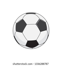 Soccer ball. Vector illustration. Isolated on white background. Flat Cartoon style