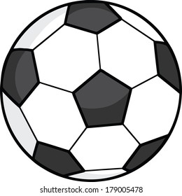 Fußball. Vektorgrafik einzeln auf Weiß