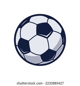 ilustración del vector de la bola de fútbol aislada en fondo blanco