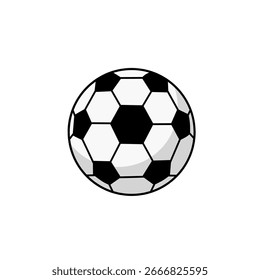Ilustração de vetor de bola de futebol isolada no fundo branco equipamento esportivo