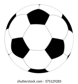 Soccer ball. Vector illustration isolated on white background