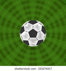 soccer ball - vector illustration in low poly style
