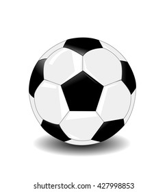 Soccer ball vector illustration on white background