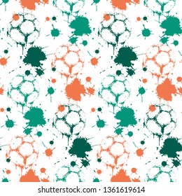 Soccer ball. Vector illustration of seamless pattern.