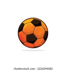 Soccer Ball Vector Illustration. Sport Logo Icon. Football Mascot. Flat Cartoon Style design	