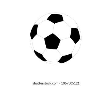 Soccer ball vector isolated on white background. black and white flat icon design . eps 10.