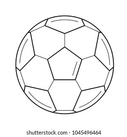 Soccer Ball Vector Line Icon Isolated Stock Vector (Royalty Free ...