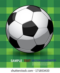 soccer ball vector on green background .Element for design, vector illustration