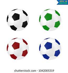 A soccer ball in a vector on a white background.