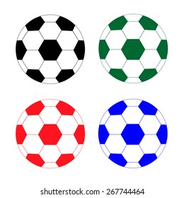 A soccer ball in a vector on a white background.Realistic soccer ball vector illustration.