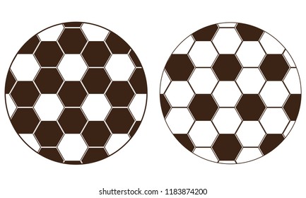 Soccer ball vector Silhouette