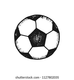 soccer ball vector sketch isolated.