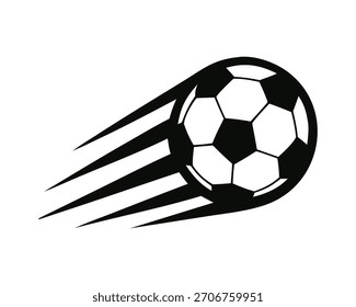 Fußball-Vektor mit Linien Geschwindigkeit, dynamische Sport-Illustration Symbol Grafik	
