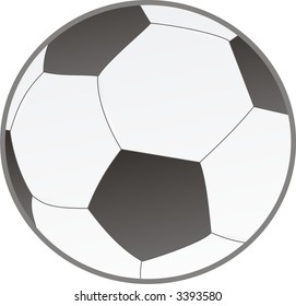 soccer ball in vectorial art