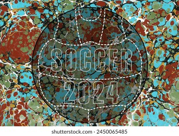 Soccer ball in vintage style. Creative concept for football season championship idea. Vector illustration.
