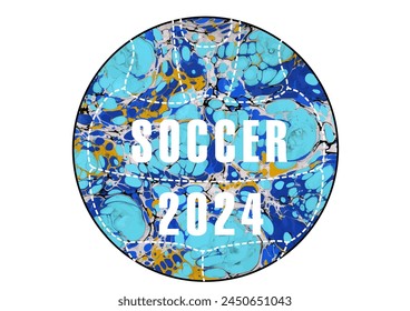 Soccer ball in vintage style. Creative concept for football season championship idea. Vector illustration.