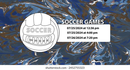 Soccer ball in vintage style. Creative concept for football season championship idea. Marble textures that are perfect for both print and web.
