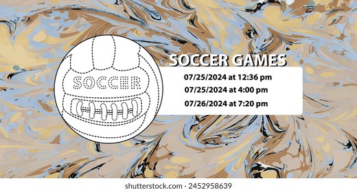 Soccer ball in vintage style. Creative concept for football season championship idea. Vector illustration.
