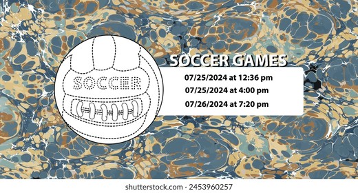 Soccer ball in vintage style. Creative concept for football season championship idea. Vector illustration.
