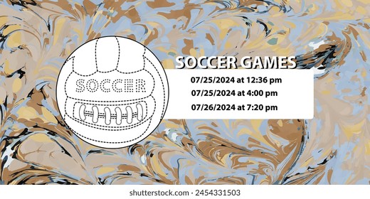 Soccer ball in vintage style. Creative concept for football season championship idea. Vector illustration.
