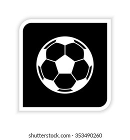 Soccer ball -  white vector icon