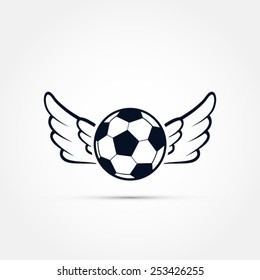 Soccer ball with wings