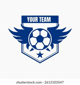 soccer ball with wings logo