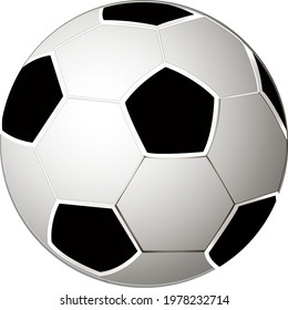 A soccer ball without a background. Isolated object. Vector image.