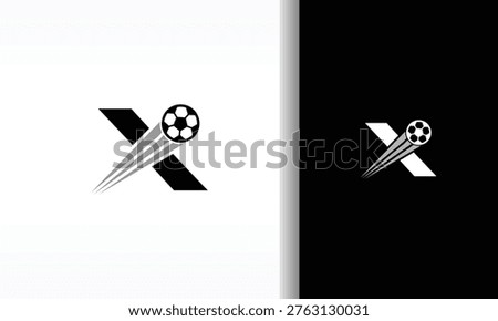 Soccer Ball X Letter Logo Design