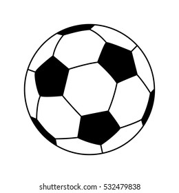 Soccer ball/european football flat monochrome icon