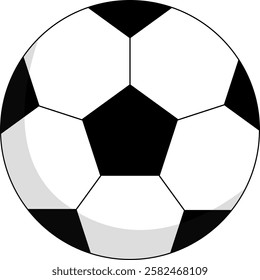 Soccer ball.Football isolated on white background.Vector graphic illustration.Sport game icon.