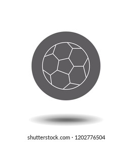 soccer ball,football vector line icon, sign, illustration on background. Outline pictogram on white background