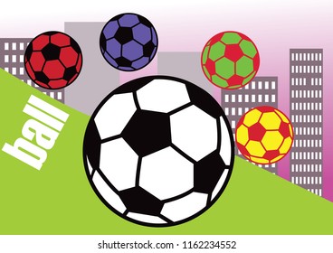 soccer ball.Object illustration sporting goods soccer ball. Ideal for catalogs, informative and sporting catalogs. Soccer ball flat icon isolated on white background
