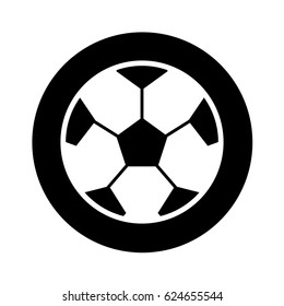 soccer balloon isolated icon