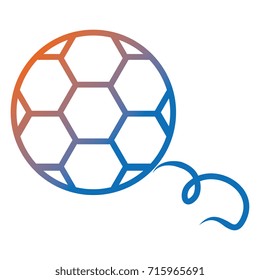 soccer balloon isolated icon