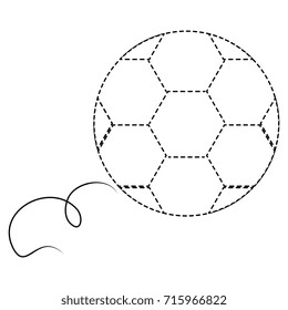 soccer balloon isolated icon