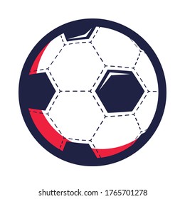 soccer balloon sport championship icon vector illustration design