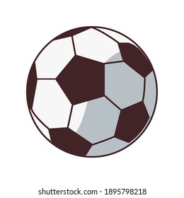 soccer balloon sport equipment icon vector illustration design