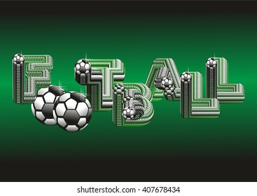 soccer balls of abstraction .Vector illustration.