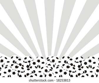soccer balls background with copyspace