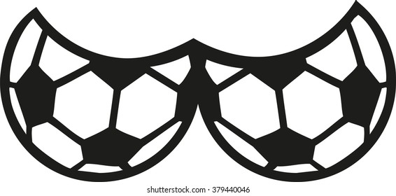 Soccer balls as boobs