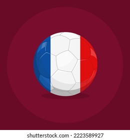Soccer balls with the colors of national France Flag.