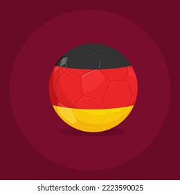 Soccer balls with the colors of national Germany Flag.