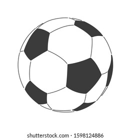 Soccer balls illustration. Isolated on white. 