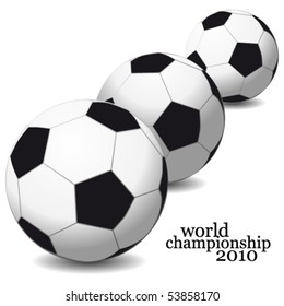 Soccer balls isolated on white background.